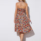 Floral Halter Neck Tie-Waist Backless Dress