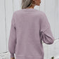 V-Neck Button-Down Dropped Shoulder Cardigan