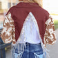 Fringe Detail Button Down Jacket
