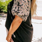 Plus Size Printed Short Sleeve Blouse