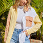 Color Block Textured Drop Shoulder Shacket