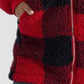 Plaid Zip Up Hooded Jacket with Pockets