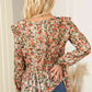 Floral V-Neck Babydoll Blouse