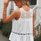 Lace Yoke Peplum Tank