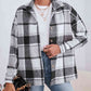 Plaid Collared Neck Button Down Jacket
