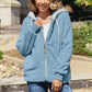 Zip Up Drawstring Hooded Jacket