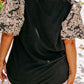 Plus Size Printed Short Sleeve Blouse