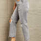 BAYEAS High Waisted Cropped Straight Jeans