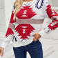 Printed Round Neck Long Sleeve Sweater
