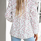 Printed Round Neck Long Sleeve Blouse