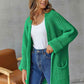 Open Front Long Sleeve Cardigan with Pockets