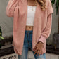 Open Front Long Sleeve Faux Fur Outerwear
