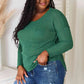 Culture Code Full Size Scoop Neck Patch Pocket Top