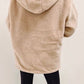 Snap Down Long Sleeve Hooded Jacket with Pockets