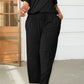 Plus Size Drawstring Waist Short Sleeve Jumpsuit