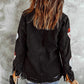 Santa Sequin Snap Down Raw Hem Jacket