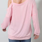 MERRY CHRISTMAS Graphic Asymmetrical Neck Top