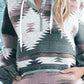 Geometric Quarter-Zip Hoodie