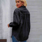 Distressed Raw Hem Denim Jacket