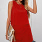 Layered Sleeveless Round Neck Romper