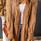 Cable-Knit Dropped Shoulder Cardigan