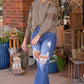 Waffle Buttoned Long Sleeve Top
