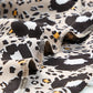 Animal Print Puff Sleeve Round Neck Blouse