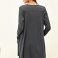 V-Neck Long Sleeve Cardigan with Pocket