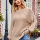 Round Neck Dropped Shoulder Sweater