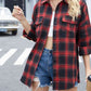 Plaid Collared Neck Button Down Jacket