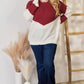 Hailey & Co Full Size Color Block Dropped Shoulder Knit Top